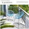 tectake 800988 2er Set Acapulco Garten Stuhl, Relaxsessel im Retro Design, Indoor und Outdoor, Lounge Sessel für Garten Balkon und Terrasse (Blau | Nr. 404409) Bild 4