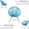 tectake 800988 2er Set Acapulco Garten Stuhl, Relaxsessel im Retro Design, Indoor und Outdoor, Lounge Sessel für Garten Balkon und Terrasse (Blau | Nr. 404409) Bild 3
