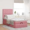 vidaXL Ottoman-Bett mit Matratzen & LEDs Rosa 90x200 cm Samt 3314443 Bild 4