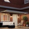 vidaXL Manuelle Gelenkarmmarkise mit LEDs Anthrazit und Weiß 4 x 3 m 3419462 Bild 3
