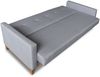 Sofa Wood mit Schlaffunktion - Schlafsofa mit Bettkasten, Bettsofa, Massivholz, Polstersofa mit Holzfüße (Schwarz (Twist 23)) Bild 3