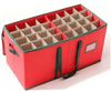 Salcar Aufbewahrungsbox Weihnachtskugel 128 Fächer Christbaumkugel Aufbewahrungstasche (128 St), 128 Fächer je 8cm, Doppelreißverschluss, Tragegriffe & Etikettenhalter Bild 3