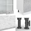 Küchenzeile R-Line Beton 300 cm mit Hochschrank, ohne Arbeitsplatte Vicco Bild 5