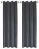 Haus und Deko Gardine Vorhang 2er Set Ösen Verdunkelung 140x245 cm Samt weich blickdicht (2 St), Ösen, Polyester Bild 4