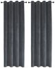 Haus und Deko Gardine Vorhang 2er Set Ösen Verdunkelung 140x245 cm Samt weich blickdicht (2 St), Ösen, Polyester Bild 5