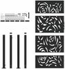 vidaXL Gartentor Schwarz 100x175 cm Stahl Flammendesign 4100992 Bild 4
