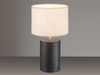 Tischlampe, Keramik schwarz, Textil sandfarben, H 43 cm Bild 3