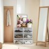 SONGMICS Schuhboxen 3er Set, stapelbar, Kunststoffboxen mit durchsichtiger Tür, Schuhaufbewahrung, für Schuhe bis Größe 46, 28 x 36 x 22 cm, transparent Bild 3