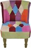 vidaXL Französischer Sessel mit Patchwork-Design Stoff, Drehbar [240809] Bild 2