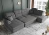 Wohnlandschaft Schlafsofa FREJA Stoff Brooklyn Cappuccino Langer Schenkel Rechts Bild 4
