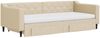 vidaXL Tagesbett Ausziehbar mit Schubladen Creme 90x200 cm Stoff 3197484 Bild 3