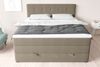 99rooms Madagaskar Boxspringbett Strukturstoff INARI Hellbraun 160x200 cm Taschen-Federung Bild 3