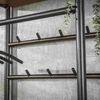 Garderobenmöbel Onul 70 cm Metall Bronze mit Ablagen in Eichenoptik Bild 2