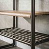 Garderobenmöbel Onul 70 cm Metall Bronze mit Ablagen in Eichenoptik Bild 3