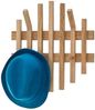 Garderobenpaneel >BANTRY< 4 Haken, Lamellen, in Eiche, Massivholz - 38x40x11cm (BxHxT) Bild 3