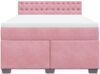 vidaXL Boxspringbett mit Matratze Rosa 140x190 cm Samt 3286323 Bild 4