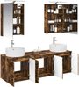 vidaXL Badezimmerschrank-Set 5 pcs Geräucherte Eiche Holzwerkstoff 3406435 Bild 3