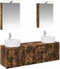 vidaXL Badezimmerschrank-Set 5 pcs Geräucherte Eiche Holzwerkstoff 3406435 Bild 2
