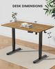 ErGear Höhenverstellbarer Schreibtisch Elektrisch 100x60cm Vintage Brown Bild 3