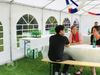 TOOLPORT Festzelt Partyzelt 6x12 m PREMIUM, hochwertige PVC Plane 750 N in weiß 100% wasserdicht mit Bodenrahmen Bild 4