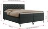Boxspringbett mit Kopfteil und Topper, Polsterbett - GRIMALDI - 160 x 200 cm - Dunkelgrau Stoff - H3 Bild 5