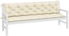 vidaXL Gartenbank-Auflagen 2 Stk. Cremeweiß 200x50x7 cm Oxford-Gewebe 361737 Bild 3