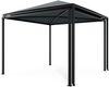 Blumfeldt ShadeMax Pavillon 3x3 – Erweiterbar 3x6, Rostfreier Metallrahmen, UV30+ PA-Polyesterdach, Wetterfest, Dunkelgrau Bild 3