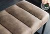 Design Sitzbank BELLE ca. 110cm vintage taupe Mikrofaser Interieur-Tipp Metallgestell Bild 4