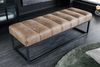 Design Sitzbank BELLE ca. 110cm vintage taupe Mikrofaser Interieur-Tipp Metallgestell Bild 2