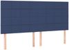 vidaXL Boxspringbett mit Matratze Stoff Blau 160x200 cm Bild 5