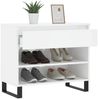 vidaXL Schuhregal Hochglanz-Weiß 70x36x60 cm Holzwerkstoff 831446 Bild 4