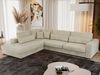 Freistehendes Ecksofa mit lose Kissen, L-form - SAVONA - links - Beige Velours Bild 3