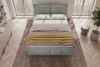 Boxspringbett Elysio - Cordstoff - hellgrau - 200x200 cm Bild 4