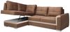 Ecksofa Schlafsofa VERONIK MINI Hellbraun / Beige Ottomane Links Bild 4