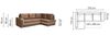 Ecksofa Schlafsofa VERONIK MINI Hellbraun / Beige Ottomane Links Bild 2