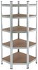 Steckregal Set Eckregal und Standregal, Metall/ MDF verzinkt, 180 x 70 x 40 cm, 180 x 90 x 40 cm Bild 2
