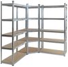 Steckregal Set Eckregal und Standregal, Metall/ MDF verzinkt, 180 x 70 x 40 cm, 180 x 90 x 40 cm Bild 5