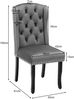 Stuhl 61*45*100 cm, Samtbezug, Eichenholzbeine, gepolstert, 4er Set, grau Bild 4