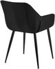 2er Set Esszimmerstuhl HORID - Stoff Schwarz 52x63x82 cm | Essstühle Esszimmerstühle Küchenstühle Wohnzimmerstühle Bild 4