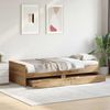 vidaXL Bettrahmen Artisan-Eiche 90 x 190 cm Massives Kiefernholz 3403208 Bild 4
