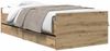 vidaXL Bettrahmen Artisan-Eiche 90 x 190 cm Massives Kiefernholz 3403208 Bild 3