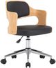 vidaXL Drehbarer Bürostuhl Schwarz Bugholz und Kunstleder [3054851] Bild 2