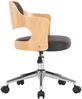 vidaXL Drehbarer Bürostuhl Schwarz Bugholz und Kunstleder [3054851] Bild 4