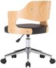 vidaXL Drehbarer Bürostuhl Schwarz Bugholz und Kunstleder [3054851] Bild 5