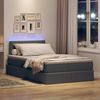 vidaXL LED-Speicherbett mit Matratze Dunkelgrau 120 x 200 cm Stoff 3371137 Bild 5