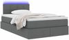 vidaXL LED-Speicherbett mit Matratze Dunkelgrau 120 x 200 cm Stoff 3371137 Bild 3