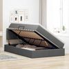 vidaXL LED-Speicherbett mit Matratze Dunkelgrau 120 x 200 cm Stoff 3371137 Bild 4