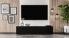 AX LIVING Zivolli Lowboard 160 cm Weiß Schwarze Lamellenfront Bild 2