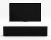 AX LIVING Zivolli Lowboard 160 cm Weiß Schwarze Lamellenfront Bild 4