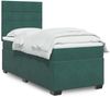 vidaXL Boxspringbett mit Matratze Dunkelgrün 100x200 cm Samt 3290831 Bild 1